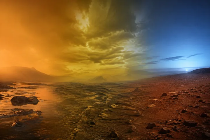 Confronto scientifico tra il cielo arancione di Titano e il cielo giallastro di Venere, entrambi molto diversi da quello terrestre